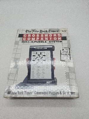 The New York Time CROSSWORD COMPANION 48 Puzzles Roll A Puzzle System New - Image 1 of 4