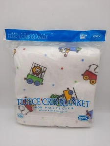 Vintage Owen Fleece Crib Blanket Circus Theme 40" x 45" NOS Sealed USA Poleseter - Picture 1 of 9