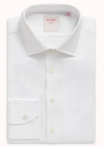 Thomas Pink, weißes TWILL Shirt, UK:18, EU:46, UVP:125£!  Neu mit Etikett - Bild 1 von 4