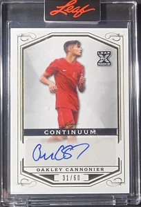 2022 Leaf Continuum Rookie Autografi /60 Incassati #13 Oakley Cannonier RC SP ENG - Foto 1 di 9