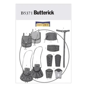 Costume Butterick MODELLO DA CUCIRE B5371 Braccetti da polso, corsetto, cintura, borse - Foto 1 di 13