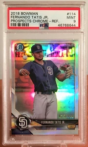 2018 Bowman Chrome Fernando Tatis Jr Refractor #'d /499 Pre Rookie RC PSA 9 MINT - Bild 1 von 2