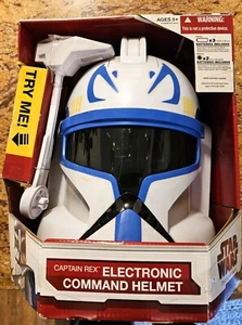 2009 Hasbro Star Wars Clone Wars Captain Rex Electronic Command Helmet NEW MISB - Picture 1 of 4