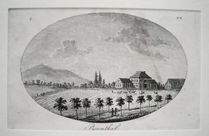 Rosenthal Rozanka Polen Polska Schlesien echter, alter Kupferstich 1780 - Picture 1 of 1