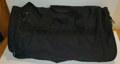 United Colors of Benetton Duffle Bag Black Canvas Several Pockets Padded Handle  - Image 1 of 4