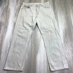 Vintage Levis 501 Jeans Mens 36 Gray Button Fly Denim Straight Leg 36x30 90s USA - Picture 1 of 14