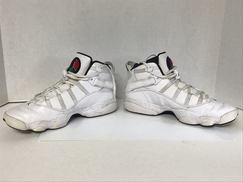 Sneakers Uomo Nike Air Jordan 6 Anelli Confetti Vernice Splatter 322992 100 Taglia 9 5