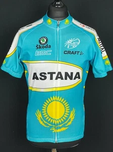 Astana Team Cycling Jersey Men's Size L Craft L-3 Full Zip Short Sleeve Blue - Picture 1 of 17