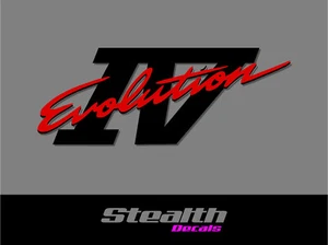 Lancer EVOLUTION IV 4 Tailgate rear sticker/ decal Premium Quality - Picture 1 of 1
