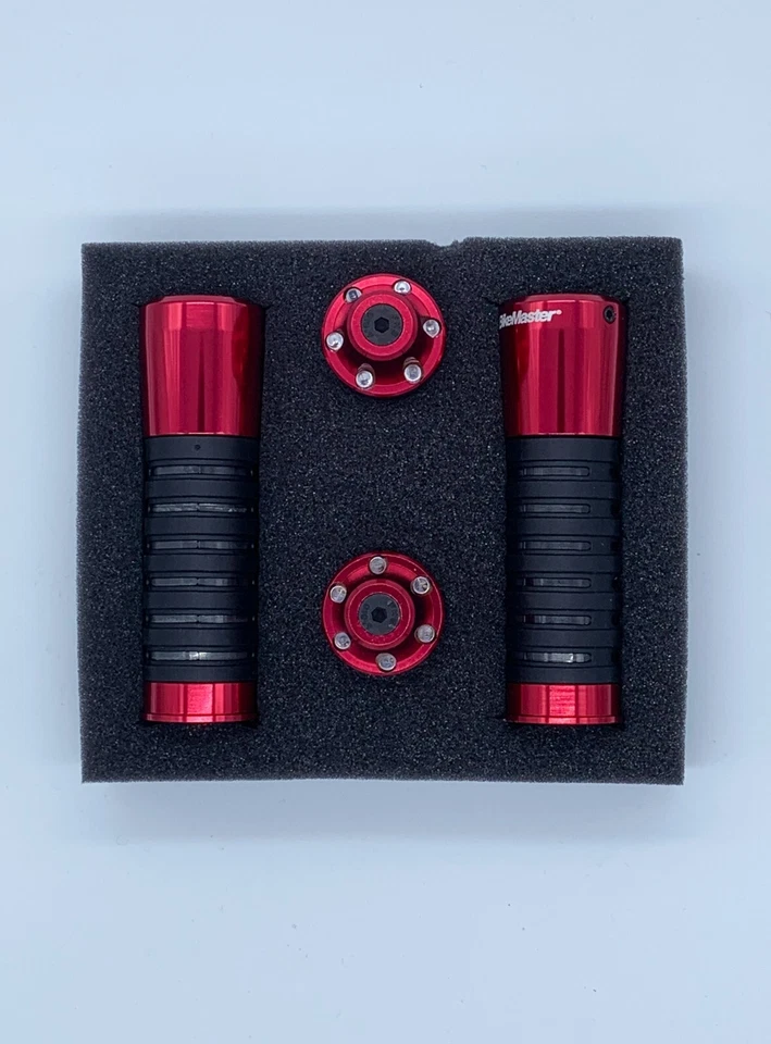 BikeMaster - 101943 - Empuñaduras Luma iluminadas LED rojas de 7/8" con extremos de barra Foto 1 de 1
