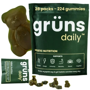 Grns Super Greens Gummies, Spirulina, Chlorella, Prebiotics, 224 Ct - Picture 1 of 2