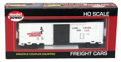 Model Power 97976 HO 40' Box Car Operation Lifesaver RTR NIB - Image 1 of 2