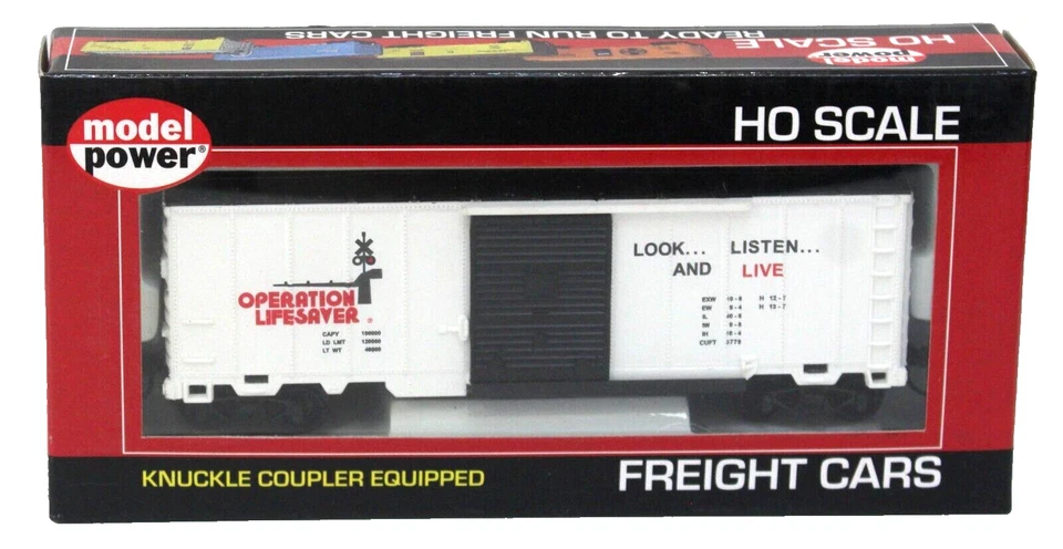 Model Power 97976 HO 40' Box Car Operation Lifesaver RTR NIB - Image 1 of 2
