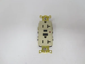Hubbell GFR5362ITR, GFCI Receptacle, 20A/125V Industrial, Ivory - Picture 1 of 5