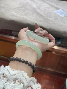 Brazalete Certificado Dongling Jade Damas Joyería Verde Jade Brazalete 60mm - Imagen 1 de 10