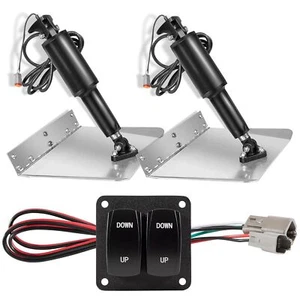 9" x 12" Standard Trim Tab Kit Double Rocker Switch 15101-104 for Boat 16'-25' - Picture 1 of 16