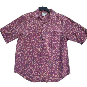 Vintage Alan Michaels Seidenhemd, Hawaii Paisley Disco, Groovy, Größe M - Bild 1 von 8