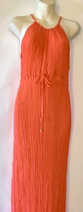 SEAFOLLY Australia Women's Coral Orange Maxi Evening Dress Keyhole Back Size XL - Picture 1 of 8