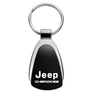 Jeep Cherokee Teardrop Key Chain (Black) - Foto 1 di 1