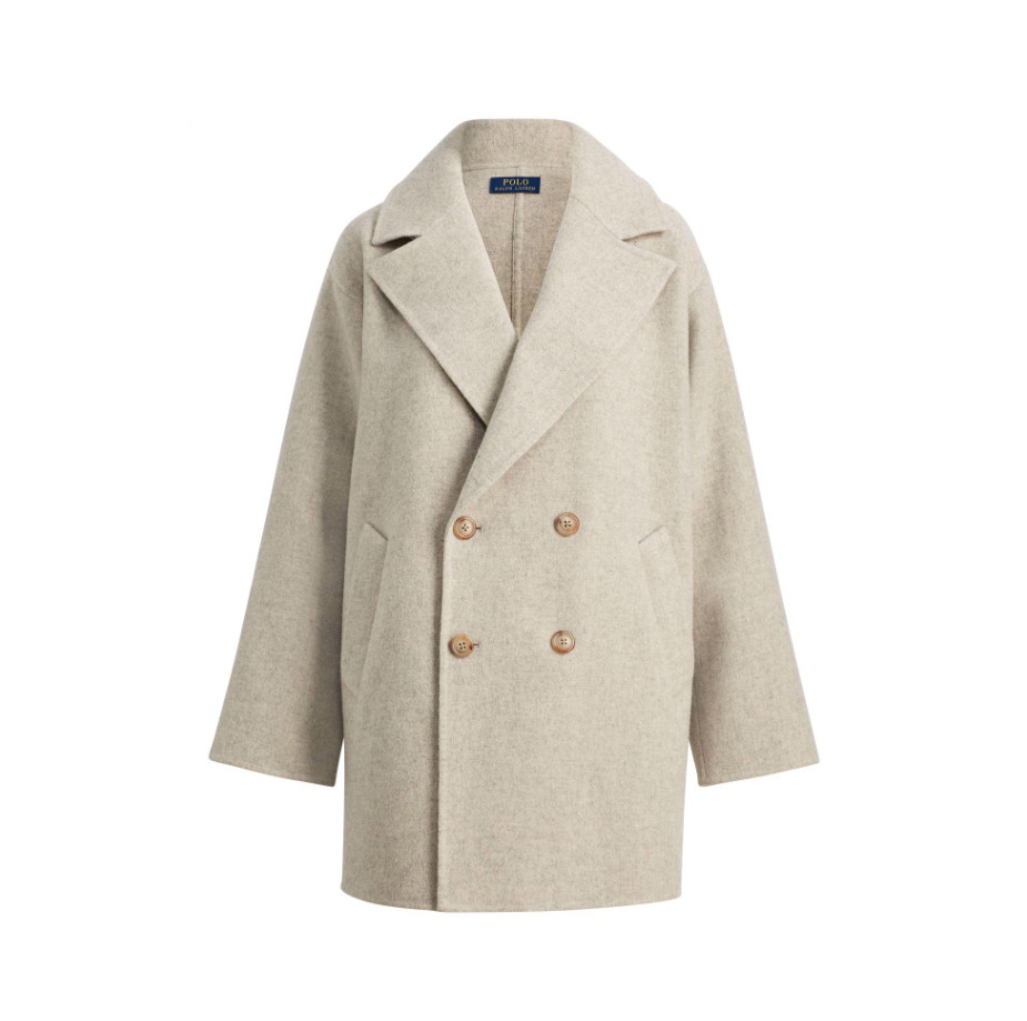 Grey Womens Wool Pea Coat Jacket NWT | eBay