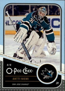 2011-12 O-Pee-Chee Sharks Hockey Card #37 Antti Niemi