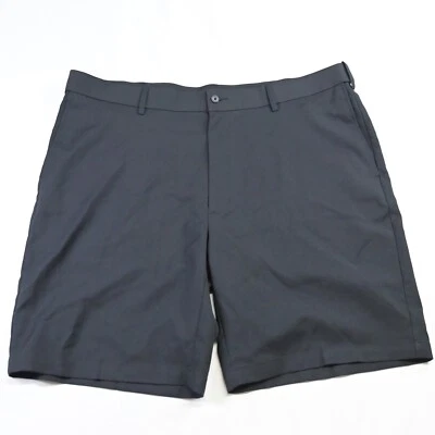 Grand Slam 42 x 10" Black Flat Front Golf Tech Performance Stretch Waist Shorts - Image 1 of 4
