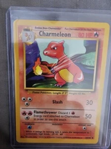Original Rare Charmeleon 1995 Pokemon Card First Base Set, Near Mint 24/102 - Picture 1 of 2