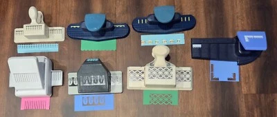 Lote de perforadores de papel borde vieira círculo flecos esquina cinta enhebradora cerca Foto 1 de 4