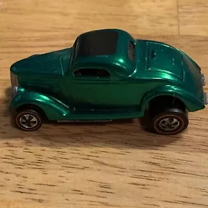 Hot Wheels Redline CLASSIC 36 FORD COUPE Green US TAN Interior 1968 Very Nice - Picture 1 of 16