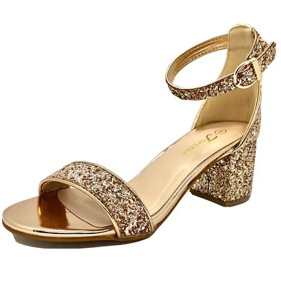 Zapatos de vestir de noche y fiesta Forever Ande-17 para mujer de oro rosa talla 5 Foto 1 de 4