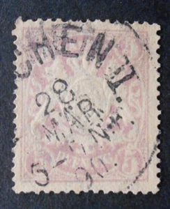 DEUTSCHLAND GERMANY BAYERN 1888 BAYERN "WAPPEN" 5pf. Mikrofon gebraucht. 55 - Bild 1 von 1