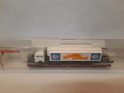 Fleischmann 8277 Wagon Plat Abaisse DB Avec Camion Échelle N - Photo 1/2
