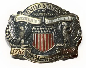Hebilla de cinturón conmemorativa del 200 aniversario de la Constitución de Estados Unidos edición limitada - Imagen 1 de 5