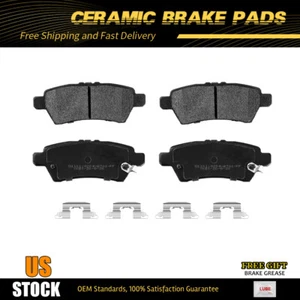 4PCS Rear Ceramic Brake Pads with Hardware Kit fits for Nissan Pathfinder Xterra - Picture 1 of 6