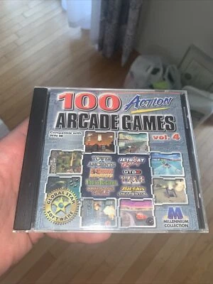 Vintage 100 Action Arcade Games ~ Compatible With Win 98 ~ Volume 4 CD - Image 1 of 3