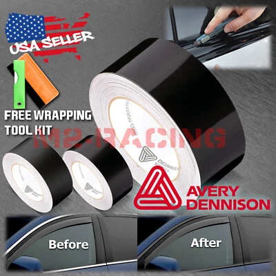 Avery Dennison Brillo/Mate/Satinado Negro Envoltura de Vinilo Cromo Borde Eliminar Foto 1 de 4