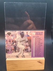 1995 Leaf Checklist #7 Tony Gwynn San Diego Padres HOF ships free
