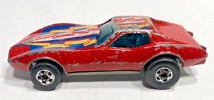 CORVETTE STINGRAY flying colors blackwalls 1975 red Hot Wheels hong kong - Picture 1 of 6