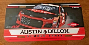 AUSTIN DILLON #3 DOW RACING 2019 NASCAR LICENSE PLATE RICHARD CHILDRESS RACING - Picture 1 of 2
