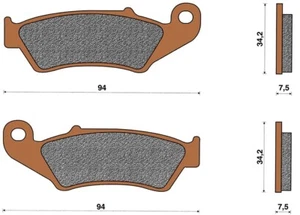 151062 Pastiglie Freno Top4 Honda CRF 450 R Anteriori 450 4T 02 15 - Imagen 1 de 1