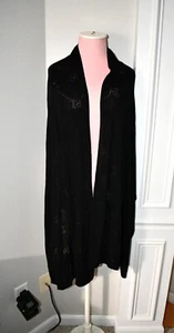 Lauren Ralph Lauren Pointelle Logo Wrap in Black LR0078 NWT - Picture 1 of 3