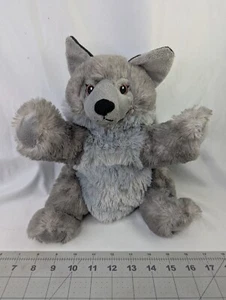 Wildlife Artists Gray Wolf Plush Hand Puppet 13 Inch Stuffed Animal Toy - Picture 1 of 10
