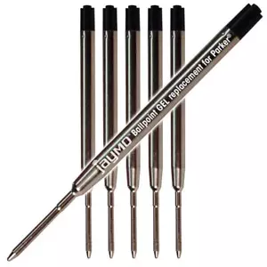 6 - Schwarze Gel Parker kompatible Stiftminen. Glatte Schrift Deutsch 0,7mm Mittel - Bild 1 von 1