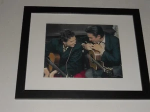 Framed Johnny Cash / Bob Dylan 1969 color print Johnny Cash Show 13" by 16" - Picture 1 of 2