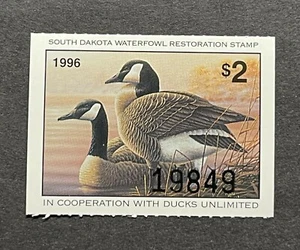 WTDstamps - 1996 SOUTH DAKOTA - State Duck Stamp - Lot1 - Mint OG NH - Picture 1 of 2