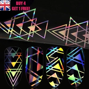 Holographic Nail Art Foil Aztec Triangle New Trend Transfer Stickers >>7<< - Picture 1 of 9