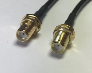 SMA Female to SMA Female Pick Your Length Extender ACI100 Coaxial Cable Jump USA - Zdjęcie 1 z 2