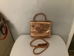 Ted Baker Rose Gold Hand Bag With Detachable Shoulder Strap Excellent Condition - Picture 1 of 3