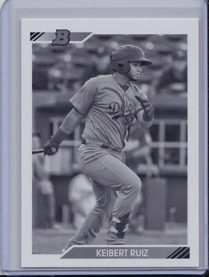 Keibert Ruiz 2020 Bowman Heritage Black & White Base Parallel Variation - Image 1 of 2