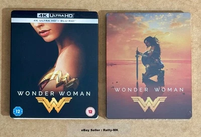 WONDER WOMAN - UK EXCLUSIVE 4K + BLU RAY STEELBOOK (SLIP EDITION) - NEW & SEALED - Image 1 of 4